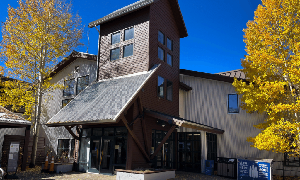 front of Stephen C Ice rink in breckenridge co