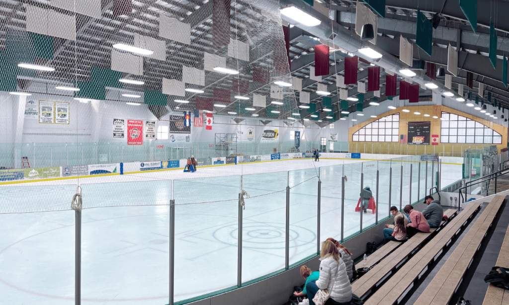 bleacher seating at breckenridge co ice rink