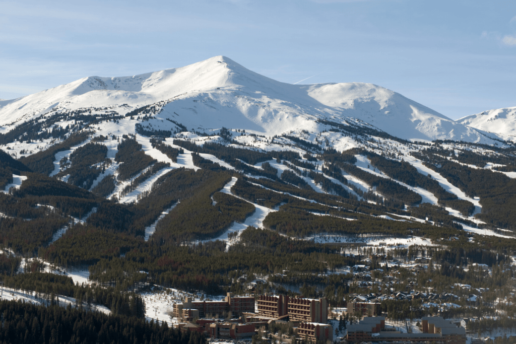 Top things to do in breckenridge in the spring- view of the town from above. 