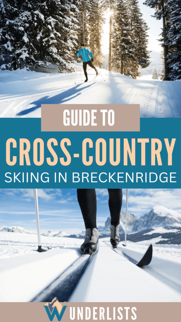 Cross country skiing in Breckenridge, CO pin for pinterest. 