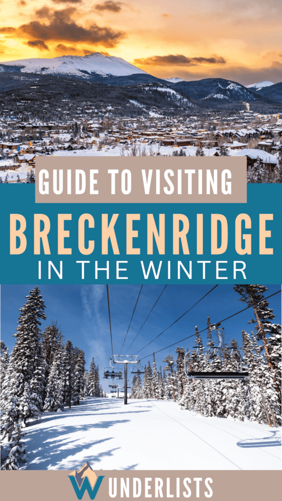 visiting breckenridge colorado in the winter pin for pinterest 