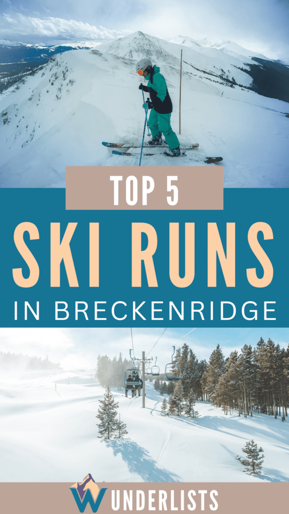 Top 5 ski runs in breckenridge pin for pinterest. 