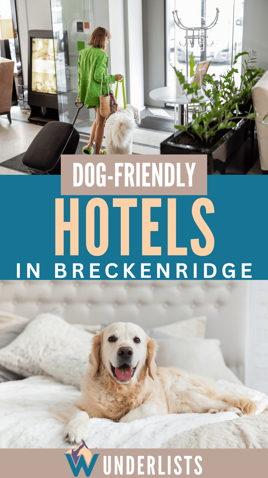 Dog-friendly hotels in Breckenridge pin for pinterest.